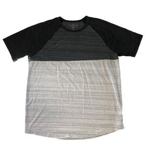 American Eagle Mens Flex Tee Shirt White Heather Gray Short Sleeve Size Large